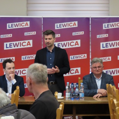 Spotkanie Krzysztofa Śmiszka z działaczami Lewicy